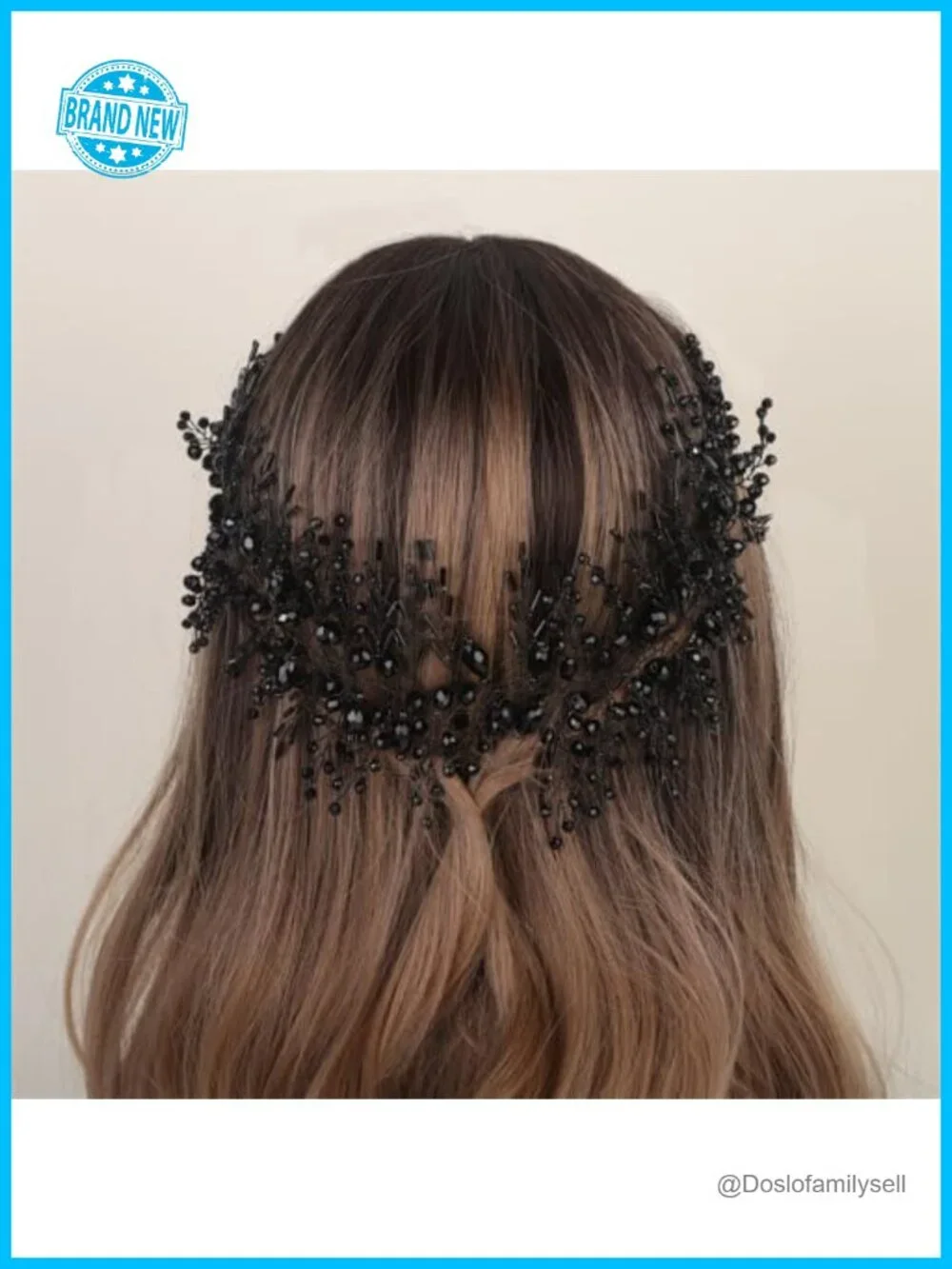 Crystal Beaded Headband Hair Vine for Wedding Party Prom